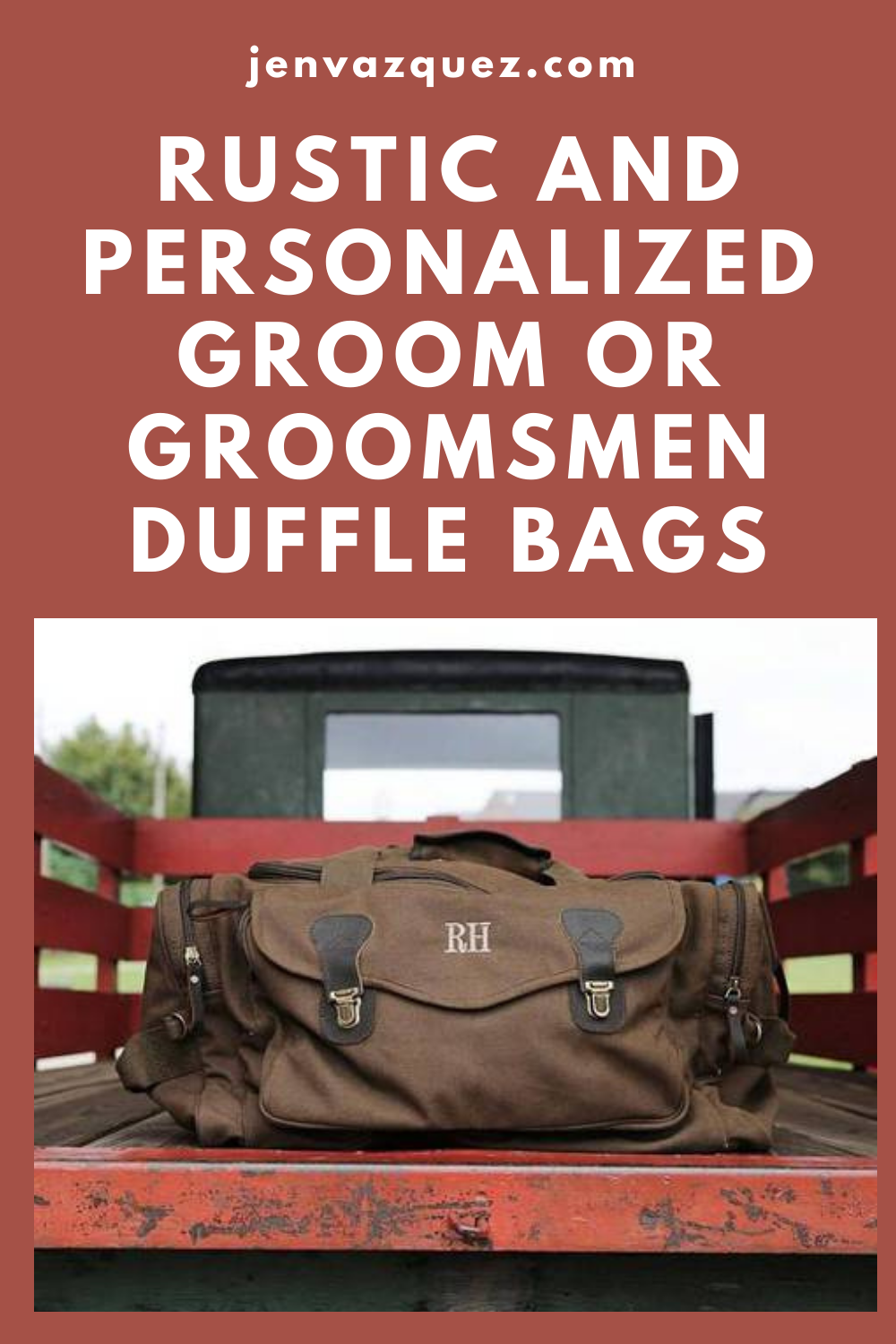 Rustic duffle bag for groom or groomsmen2 Rustic duffle bag for groom or groomsmen