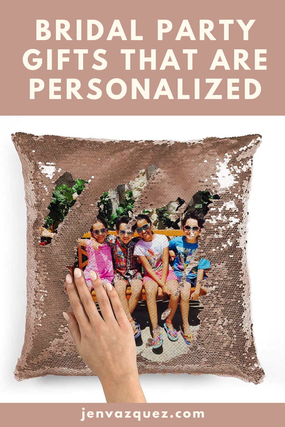 Fun Sequin Pillow with Image 3 Fun Sequin Pillow with Image