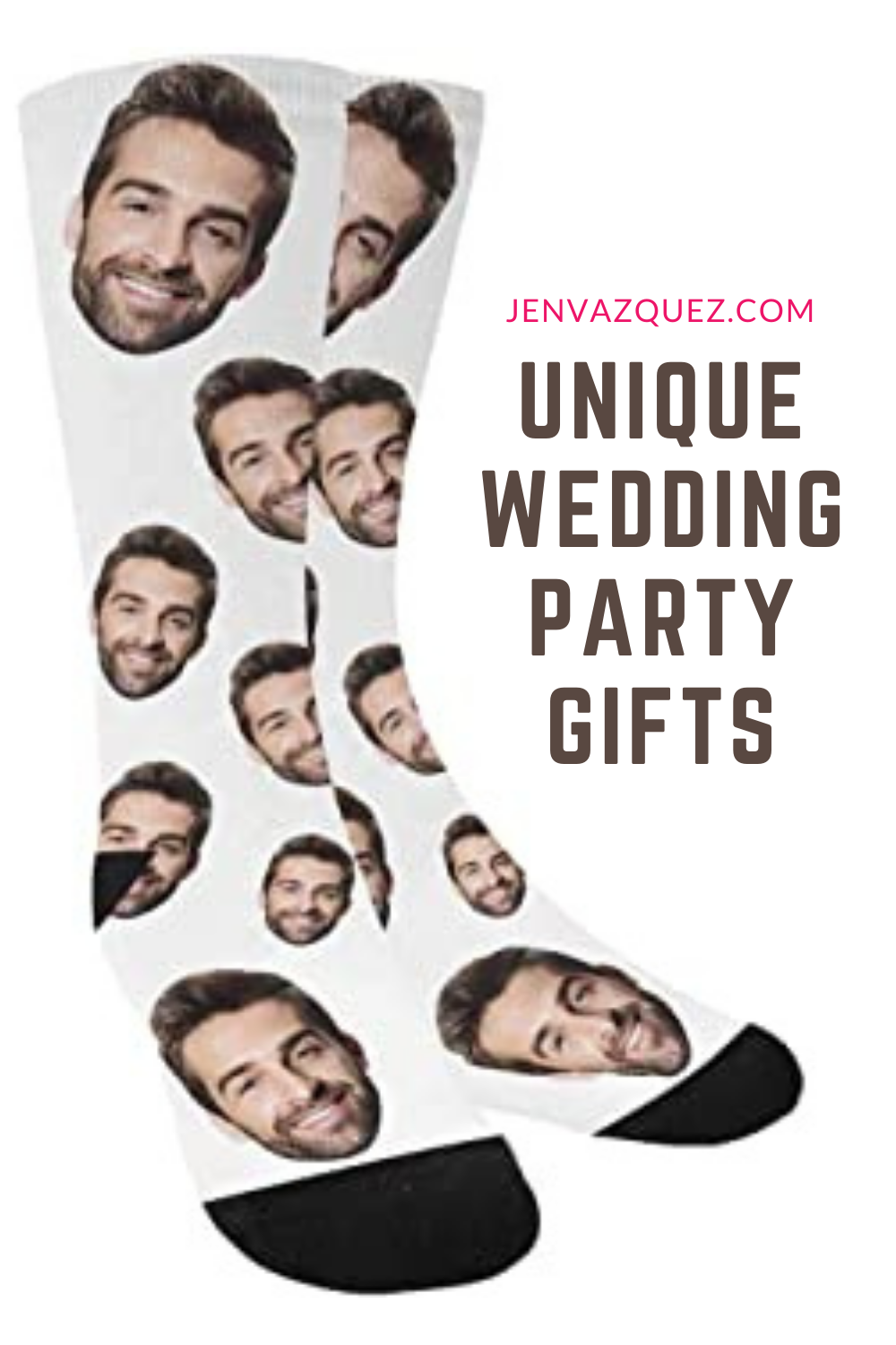socks for your bridal party with images of you two on them8 socks for your bridal party with images of you two on them