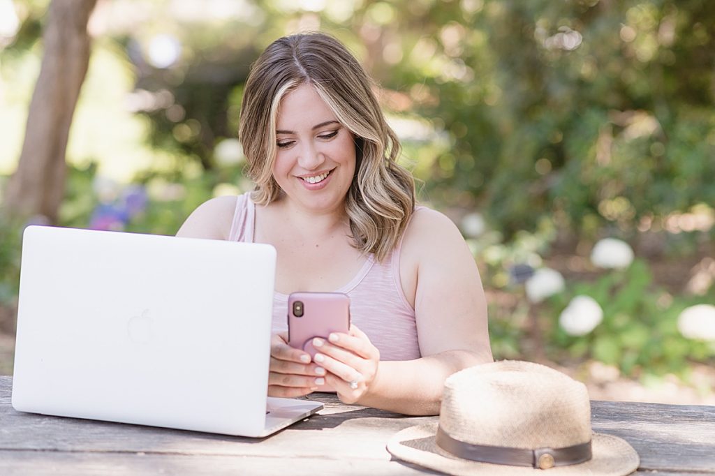 hair and makeup artist Branding Session Kim Baker Gomez at Elizabeth Gamble Gardens in Palo Alto California by Jen Vazquez Photography_0095